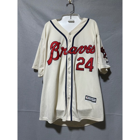 Majestic Atlanta Braves Deion Sanders Jersey MLB Baseball Cool Base XL Vintage - Picture 2 of 10